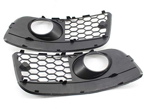 Asukohu 2 piezas de malla frontal lateral para coche, rejilla de ventilación abierta, panal, para Golf 5 MK5 06-09, luz antiniebla, parachoques, rejillas de ventilación abiertas