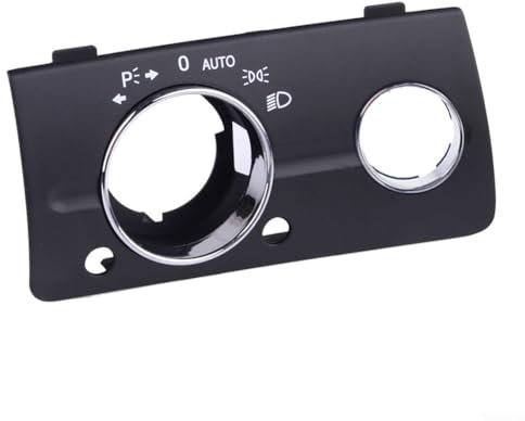 FACULX Schwarze Scheinwerferschalter-Panelabdeckung, Schalttafelabdeckung, Scheinwerfer-Steuerschalterrahmen, kompatibel mit W211 E-Klasse 2003 08