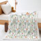 Kuscheldecke Lila Rose Grün Kuscheldecke Flauschig Flanell Lammwolle Fleecedecke Doppelseitiges Design Felldecke Weich Decke Pflegeleicht Decken Flauschige Blanket Wohndecke 80x150cm