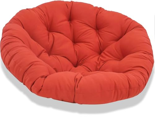 JIcloun Papasansessel Kissen 160cm, Stuhlkissen für Papasan Chair, Wasserdicht Dicke Bodenkissen Rund Groß, Runde Ersatzpolster für Hängesessel Rattansessel Korbsessel Outdoor Gartenmöbel Rot