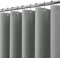 VANZAVANZU Rideau de Douche Lin avec Anneaux en Métal Imperméable Anti-Moisissures Polyester Tissu Rideau Salle de Bain Lourd pour Baignoire Cabine de Douche - 152x214CM (Gris)