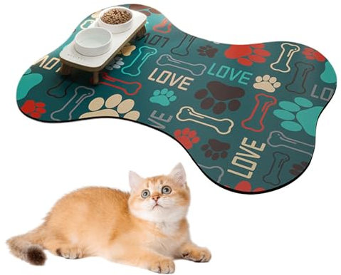Hunde Futtermatte Katzen Futtermatte 70x50cm, Schnell Trocknende Napfunterlage Für Futter Und Wasser, Rutschfestes Design