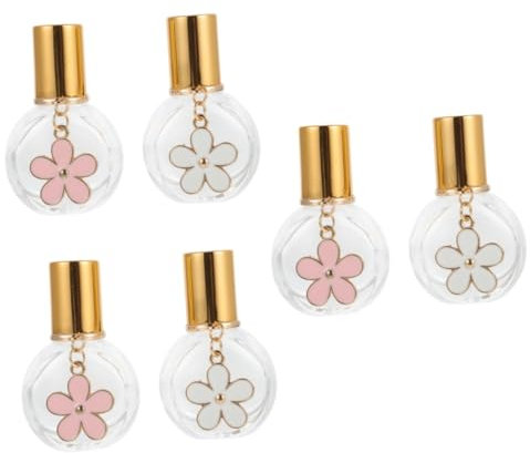 DRESSOOS 6 Pezzi Di Bottiglia Di Profumo In Rotolo Profumo Roll-On Lucidalabbra Olio Essenziale Organizzatore Di Profumi Diffusore Di Aroma Bottiglie Vuote A Bottiglie Ambrate