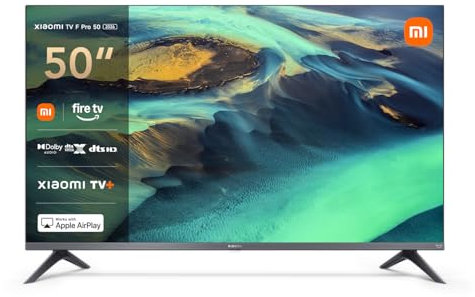 Xiaomi F Pro, 50 Zoll (127 cm), 4K UHD QLED, Smart TV, Fire TV, Triple Tuner DVB-C/S/S2/T/T2, HDR10, Game Boost mode 120Hz, MEMC, Sprachsteuerung mit Alexa, 2GB+32GB, Kompatibel mit Apple AirPlay