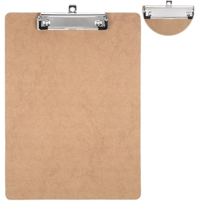 Klemmbrett A4 Holz,Klemmbretter,Clipboard A4 mit Metalklemme,Schreibplatte,Zwischenablage,Hängende Lagerung,für Klassenzimmer,Büro,Restaurants,Eindicken Schreibbrett aus Holzfaser