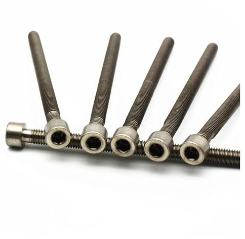 Générique Boulons en Titane M6, M8, M10, 100 mm, 110 mm, 120 mm, Couleur Titane d'origine, Non polis, vis à Six pans Creux, Fixation DIN912, 1 pièce(M8x100mm)