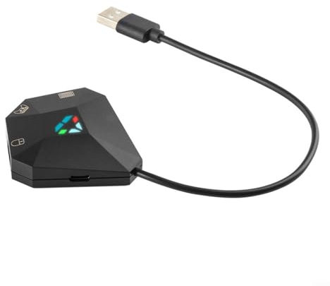 EpheyFIF Gaming Keyboard Mouse Adapter, Compatible with for PS4 for PS3 for Xbox One/for Xbox 360 for Nintendo Switch Console with Custom Key Mapping Type-C Port Reset Button