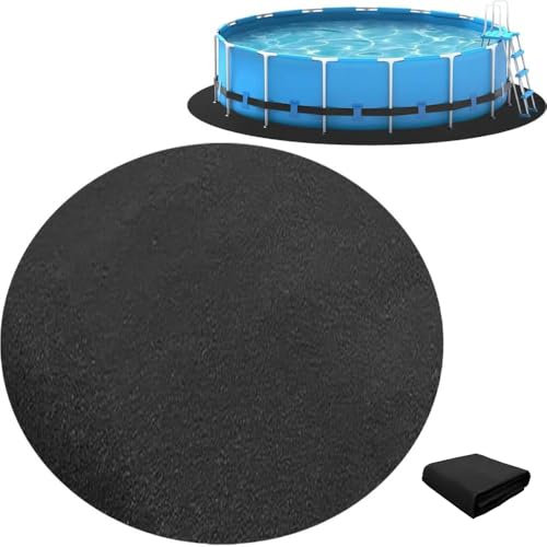 Generisch Bâche de sol ronde pour piscines - Rond - 305 cm - Tapis de protection de sol - Tapis de sol - Résistant à la perforation - Pour extérieur, jacuzzi et piscine
