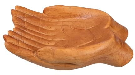 CALLARON Bol Décoratif à Clés Bois Coupe Sculptée Main pour Console Entrée Décoration Polyvalente pour Salon Chambre ou Bureau