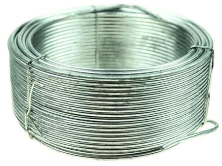 pokm toolsmarket - Stahldraht Verzinkt Ø 2,0mm x 26m Draht für Garten Zaun Floristik Handwerk Basteldraht Bindedraht Blumendraht Spanndraht EU -Qualität