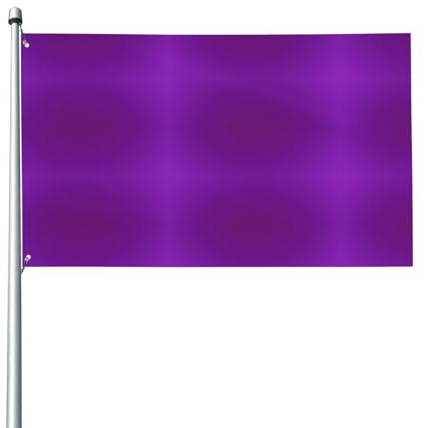 Bandera de color morado oscuro de color sólido. Bandera de jardín al aire libre de 3 x 5 pies, pancarta de poliéster con impresión vívida, fácil de colgar para patio, fiesta, camping.