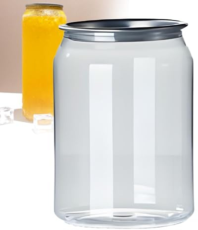 URJWAN 200-Stück-Packung Mehrzweck-Einweg-Klare PET-Plastikflaschen Mit Aluminiumkappen, Undichte Dichtbare Becher Kompatibel Mit Automatischer Tassenversiegelungsmaschine Für Saft 355ml
