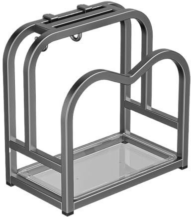 Porte-Couvercles de Pots Support Ustensiles Gain de Place en Acier Carbone | Organisateur pour Couvercles et Cuillères pour Cuisine Appartement Dortoir Camping-Car Restaurant Armoire
