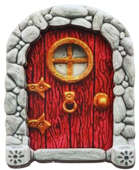 Daleweo Miniature Fairy Doors for Garden Trees – Wooden Fairy Doors, Wooden Fairy House Ornament, Outdoor Decor and Potted Decoration