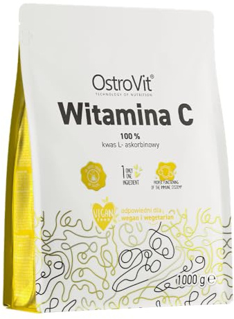 OstroVit Vitamin C Pulver 1000 g | 1000 mg pro Portion | Reine L-Ascorbinsäure | 1000 Portionen | Neutraler Geschmack | Nahrungsergänzungsmittel