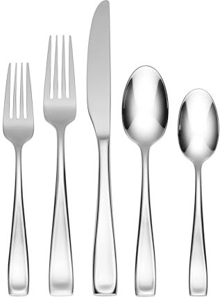 Oneida T711065DL20 Moda 65-teiliges feines Besteck-Set, Service für 12 Personen