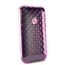XQ-Diamonds Hardcase Silikon Schale Lila für iPhone 3G 3GS