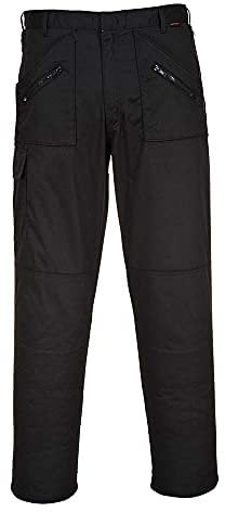 Portwest S887 Comfort Reinforced Knee Action Trouser Black Short, 44