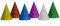 PartyDeco Holographische Geburtstag Hüte Mix Farben Weiß Hüte Party Hüte Party Kopfschmuck Verkleidung Geburtstag Dekoration Silvester