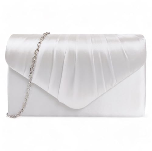 fi9® , Damen Clutch Mehrfarbig weiß