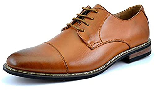 Bruno Marc Moda Italy Prince Men's Classic Modern Oxford Wingtip Lace Dress Shoes,PRINCE-6-BROWN,12 D(M) US
