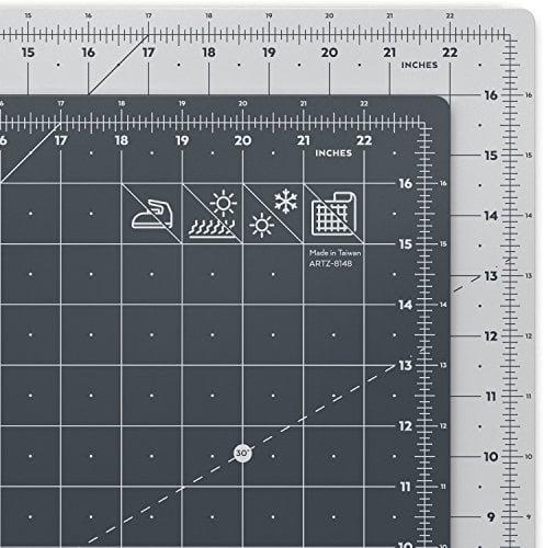 Arteza Self Healing Rotary Cutting Mat, 18x24 with Grid & Non Slip Surface for Fabric, Paper, Vinyl, Plastic, Eco Friendly, Durable & Flexible, Great for Crafts, Quilting, Sewing, Scrapbooking