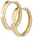 NKlaus Paar Klappcreolen - Ohrringe Gold 18,4 x 2,7mm - Gelbgold 333 Creolen mit Zirkonia Quadratisch - Schmuck Damen und Mädchen 4752