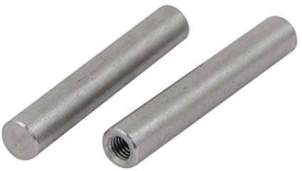 sourcing map 2pcs 304 Edelstahl M5 Innengewinde 8mm x 50mm zylindrischer Dübel Stift de