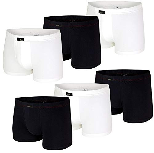 Götzburg Herren Boxershorts/Pants im 6er Pack (DE/NL/SE/PL, Alphanumerisch, XXL, Regular, Regular, 3 x schwarz | 3 x weiß)