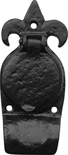 F&H™ Antique Black Night Latch Door Key Cylinder Pull & Cover - Premium UK Quality