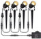 Aogled Éclairage de Jardin, Projecteur de Jardin à LED avec Piquet au Sol, 4x3W 1200LM, Lampe de Jardin à LED COB Étanche IP65 pour Chemin Extérieur, Lampe de Pelouse, Lot de 4 Blanc Chaud