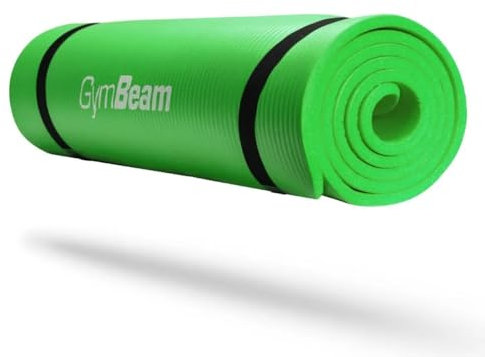 GymBeam Tappetino da Yoga, Ottimo per Pilates, Migliora la Flessibilità e l'Equilibrio, Tappetino da Yoga Antiscivolo per Esercizi di Stretching e Rafforzamento Muscolare (green)