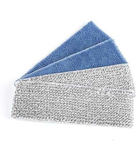 CLEANmaxx Ersatzwischtücher 4er-Set | Für Bodenwischer mit Vibrationsfunktion, weiß| 4 Mikrofasertücher [weiß für 40min Akku]