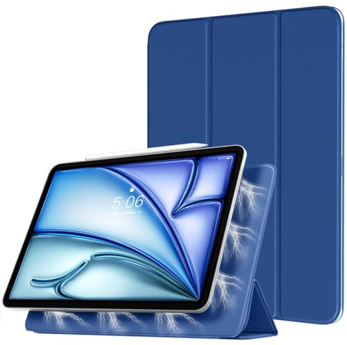 TiMOVO Hülle für iPad Air 11 Zoll (M3/M2-2025/2024), iPad Air 5./4. Generation (2022/2020) 10,9, Magnetisch Trifold Ständer, Unterstützt Apple Pencil Pro/USB-C, Azul Marino