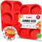 Walfos Giant Yorkshire Pudding Tray - 6 Cup Silicone Non-Stick Muffins Bakeware, Food Grade and BPA Free (Pack of 2)