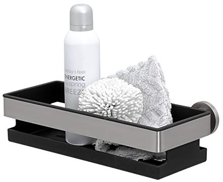 Tiger Noon Duschkorb, Premium-Duschablage aus gebürstetem Edelstahl, mit herausnehmbaren Einsatz, B x H x T: 30 x 8 x 13,8 cm