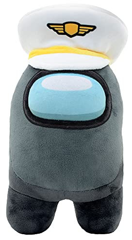MARTINEX Among Us - Peluche w Accessorio - Cappello Capitani Nero (30 cm)