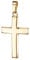JEVELION Goldkreuz 585 Gold-Kreuz 14 Karat für Damen, Herren und Kinder Kreuzanhänger Kettenanhänger in gewölbter Form + Schmuck-Etui