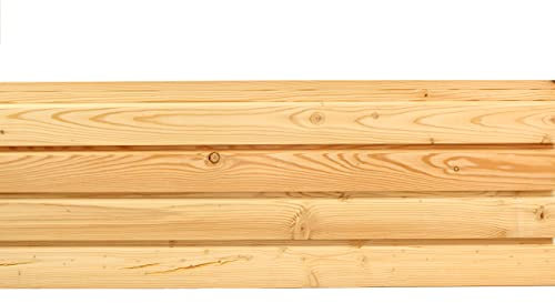 Gartenwelt Riegelsberger Profilé de façade moderne en mélèze 28 x 95 mm - Longueur : 150 cm - Lisse - Baguettes en bois de construction