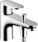 Hansgrohe Mélangeur de salle de bain monotrou avec inverseur chromé incurvé moderne en céramique