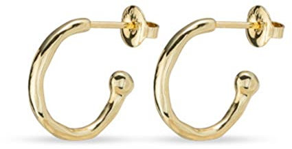 Uno de 50 | Pendientes de Aro | con Forma Irregular | Bañados en Oro de 18k | Joya Artesanal | Hecho en España