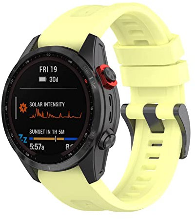 FTRONGRT Soft Silicone 22mm Watch Strap for Garmin Epix Gen 2, Replacement Wristband Bands Bracelet for Garmin Epix Gen 2.Yellow