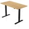 - AGIL - Elektrisch Höhenverstellbarer Schreibtisch - Schwarzes Gestell mit Einzelmotor & Ahorn Tischplatte - 140 x 70 cm - stufenlos verstellbar - Ergonomischer Sitz-steh-Schreibtisch