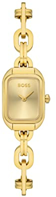 BOSS Analog Quarzuhr für Damen Kollektion Hailey mit Goldfarben Edelstahlarmband - 1502655