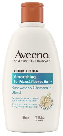 Aveeno Smoothing Rosewater and Chamomile Scalp Soothing Conditioner for Frizzy Hair 300ml
