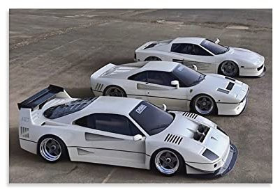 Super Auto-Poster für Ferrari 288 Gto White Racing Cars Sportautos, Poster, dekorative Malerei, Leinwand, Wand und Kunstbild, Druck, modernes Familien-Schlafzimmer, Dekoration, 30 x 45 cm