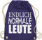 Turnbeutel Rucksack - Festival & Konzert - Endlich normale Leute - Unisize - Lila - taschen für konzerte festivalbeutel festivals stoffrucksack damen sachen juterucksäcke kordel beutelrucksäcke