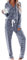 Aamikast Pyjama-Set für Damen, langärmeliges Oberteil mit Knöpfen, Nachtwäsche, Schlafanzug, weicher Hausanzug, Streifen blau, M