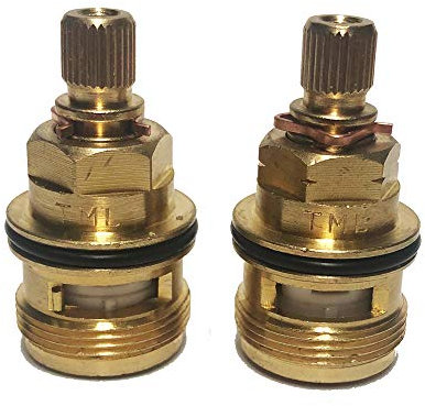 Compatible Pair of Ceramic Tap Cartridges for Franke Orlando Kitchen Mixer Monobloc Tap