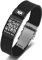 Medizinischen Alarm ID Armbänder für Männer Frauen mit QR-Code - Silikon wasserdicht Armband passt Handgelenke bis zu 9'' - mehr Platz sparen medizinische ID Alarm Info